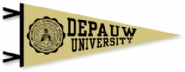 DePauw Pennant Black on Gold